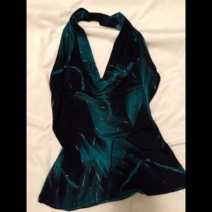 Back and Teal Halter
